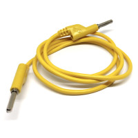 Cable 1mt Banana Macho 4mm Amarillo