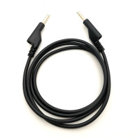 Cable 1mt Banana Macho 4mm Negro