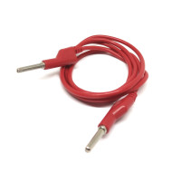 Cable 1mt Banana Macho 4mm Rojo