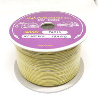 Rollo de Cable TAC 18AWG Amarillo 100mts