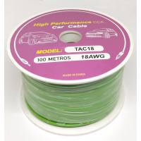 Rollo de Cable TAC 18AWG Verde 100mts