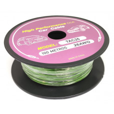 Rollo de Cable TAC 26AWG Verde 100mts