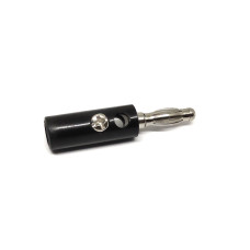 Conector Banana 4mm Macho Negro