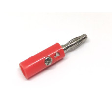 Conector Banana 4mm Macho Rojo