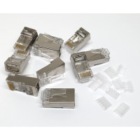 Pack 10 Conectores RJ-45 CAT6 Blindados