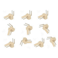 Pack de 10 Conectores Molex Macho en Angulo 2.54mm 2P