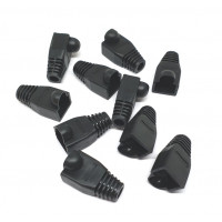 Set de 10 Capuchas Negras para Conector RJ-45