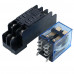 Relé (relay) con bobina de 12VDC 10A DPDT