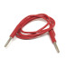 Cable 1mt Banana Macho 4mm Rojo