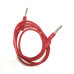 Cable 1mt Banana Macho 4mm Rojo