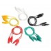 Pack 10 Cables Pinza Caimán Colores Largo 50Cm