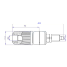 Conector Banana M5 30A Hembra Rojo