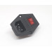 Conector Macho IEC C14 con Portafusible e Interruptor