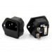 Conector Macho Chasis IEC C14 con Portafusible