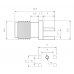 Conector RP-SMA Hembra para PCB Thru Hole (2 unidades)