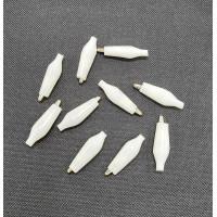 Pack 10 Pinza Caimán 28mm Blanca