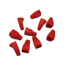 Set de 10 Capuchas Rojas para Conector RJ-45
