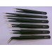 Set de 6 pinzas antiestáticas para trabajo electrónico